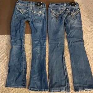 Lot of 2 Miss Me Boot Jeans